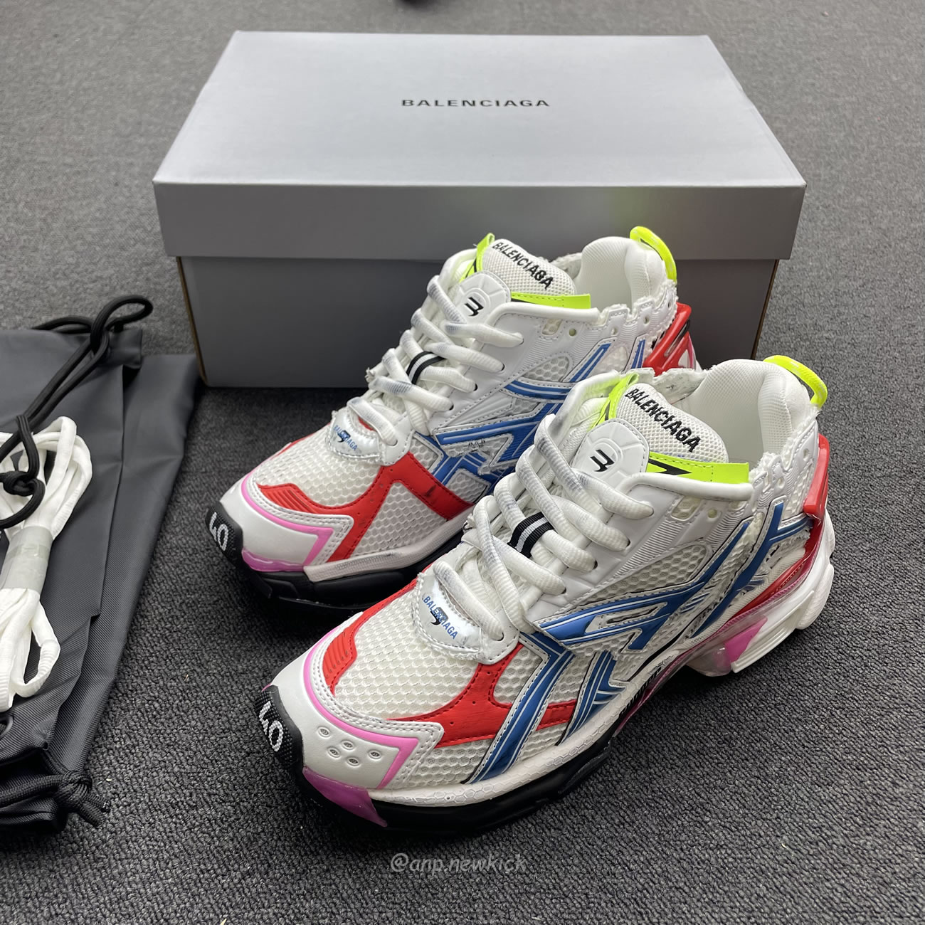 Balenciaga Multicolor Mesh Rubber White 677403 W3rb6 9645 (5) - newkick.vip